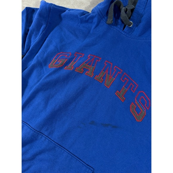NFL Team Apparel Mens New York Giants Hoodie Sweatshirt Embroidered Blue Large - Picture 3 of 8
